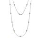 1 - Asta (11 Stn/3.4mm) Citrine and Lab Grown Diamond on Cable Necklace 