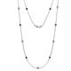 1 - Asta (11 Stn/3.4mm) Black Diamond and White Lab Grown Diamond on Cable Necklace 
