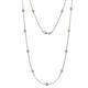 1 - Asta (11 Stn/3.4mm) Yellow Sapphire and Lab Grown Diamond on Cable Necklace 