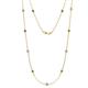 1 - Asta (11 Stn/3.4mm) Smoky Quartz and Lab Grown Diamond on Cable Necklace 