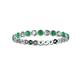 2 - Valerie 2.00 mm Emerald and Lab Grown Diamond Eternity Band 