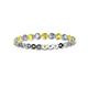 2 - Valerie 2.00 mm Yellow Sapphire and Lab Grown Diamond Eternity Band 