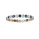 2 - Valerie 2.00 mm Blue and White Lab Grown Diamond Eternity Band 