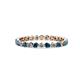 1 - Valerie 2.00 mm Blue and White Diamond Eternity Band 