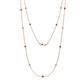 1 - Lien (13 Stn/2.3mm) Blue Sapphire and Lab Grown Diamond on Cable Necklace 