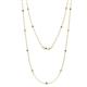 1 - Lien (13 Stn/2.3mm) Blue Topaz and Lab Grown Diamond on Cable Necklace 