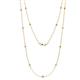 1 - Lien (13 Stn/2.3mm) Citrine and Lab Grown Diamond on Cable Necklace 