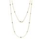 1 - Lien (13 Stn/2.3mm) Emerald and Lab Grown Diamond on Cable Necklace 