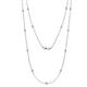 1 - Lien (13 Stn/2.3mm) Yellow Sapphire and Lab Grown Diamond on Cable Necklace 