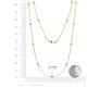 2 - Lien (13 Stn/2.3mm) Yellow Sapphire and Lab Grown Diamond on Cable Necklace 
