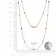 2 - Lien (13 Stn/2.3mm) Smoky Quartz and Lab Grown Diamond on Cable Necklace 