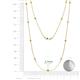 2 - Lien (13 Stn/2.3mm) Yellow Diamond and White Lab Grown Diamond on Cable Necklace 