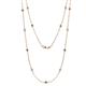 1 - Lien (13 Stn/2.6mm) Green Garnet and Lab Grown Diamond on Cable Necklace 