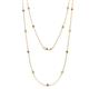 1 - Lien (13 Stn/2.6mm) Pink Tourmaline and Lab Grown Diamond on Cable Necklace 