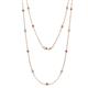 1 - Lien (13 Stn/2.6mm) Pink Tourmaline and Lab Grown Diamond on Cable Necklace 