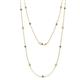 1 - Lien (13 Stn/2.6mm) Blue Topaz and Lab Grown Diamond on Cable Necklace 