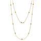 1 - Lien (13 Stn/2.6mm) Citrine and Lab Grown Diamond on Cable Necklace 