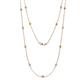 1 - Lien (13 Stn/2.6mm) Citrine and Lab Grown Diamond on Cable Necklace 