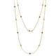 1 - Lien (13 Stn/2.6mm) Emerald and Lab Grown Diamond on Cable Necklace 