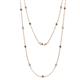 1 - Lien (13 Stn/2.6mm) Smoky Quartz and Lab Grown Diamond on Cable Necklace 