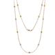 1 - Lien (13 Stn/2.6mm) Yellow Diamond and Lab Grown Diamond on Cable Necklace 