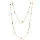 1 - Lien (13 Stn/3mm) Pink Tourmaline and Lab Grown Diamond on Cable Necklace 