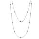 1 - Lien (13 Stn/3mm) Citrine and Lab Grown Diamond on Cable Necklace 