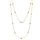 1 - Lien (13 Stn/3mm) Citrine and Lab Grown Diamond on Cable Necklace 