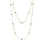 1 - Lien (13 Stn/3mm) Iolite and Lab Grown Diamond on Cable Necklace 