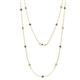 1 - Lien (13 Stn/3mm) Blue Diamond and Lab Grown Diamond on Cable Necklace 