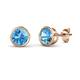 1 - Carys Blue Topaz (5mm) Solitaire Stud Earrings 