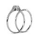 4 - Avira Prima Round Diamond Halo Bridal Set Ring 