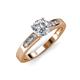 3 - Merlyn Classic Lab Grown and Mined Diamond Engagement Ring 