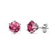 1 - Kenna Pink Tourmaline (5mm) Martini Solitaire Stud Earrings 