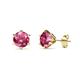 1 - Kenna Pink Tourmaline (5mm) Martini Solitaire Stud Earrings 