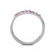 5 - Fiala 2.00 mm Pink Sapphire and Lab Grown Diamond 7 Stone Wedding Band 