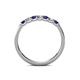 5 - Fiala 2.40 mm Blue Sapphire and Lab Grown Diamond 7 Stone Wedding Band 