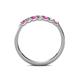 5 - Fiala 2.40 mm Pink Sapphire and Lab Grown Diamond 7 Stone Wedding Band 