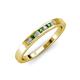 3 - Kathiryn 2.00 mm Green Garnet and Lab Grown Diamond 7 Stone Wedding Band 