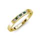 3 - Kathiryn 2.00 mm Emerald and Lab Grown Diamond 7 Stone Wedding Band 