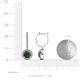 3 - Ilona (6mm) Round Diamond and Lab Created Alexandrite Halo Dangling Earrings 