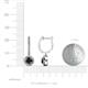 3 - Ilona (5mm) Round Black and White Diamond Halo Dangling Earrings 
