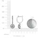 3 - Ilona (5mm) Round Center Lab Grown Diamond and Side Mined Diamond Halo Dangling Earrings 