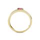 4 - Linnea Bold Oval Pink Tourmaline and Round Diamond Bypass Promise Ring 