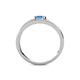 4 - Linnea Bold Oval Blue Topaz and Round Diamond Bypass Promise Ring 