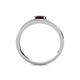 4 - Linnea Bold Oval Red Garnet and Round Diamond Bypass Promise Ring 