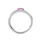 4 - Linnea Bold Oval Pink Sapphire and Round Diamond Bypass Promise Ring 