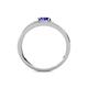 4 - Linnea Bold Oval Tanzanite and Round Diamond Bypass Promise Ring 
