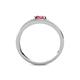 4 - Linnea Bold Oval Pink Tourmaline and Round Diamond Bypass Promise Ring 