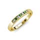 3 - Kathiryn 2.40 mm Green Garnet and Lab Grown Diamond 7 Stone Wedding Band 